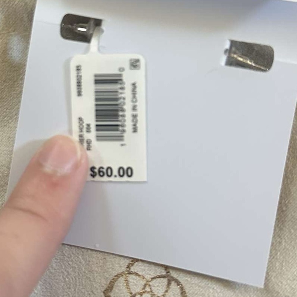 KENDRA SCOTT Grier Rhodium Chain Hoop Earrings-Silver-Brwnd New - Picture 4 of 13